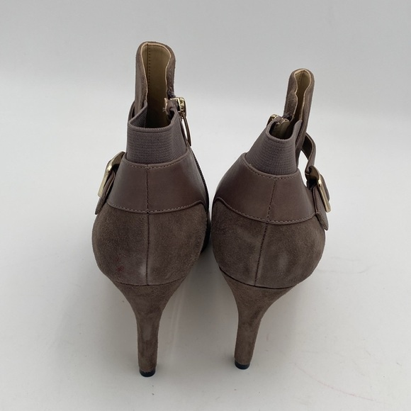 Marc Fisher taupe Peep-Toe Heeled Boots women 8.5 event Casual retro Y2K office - Picture 5 of 15